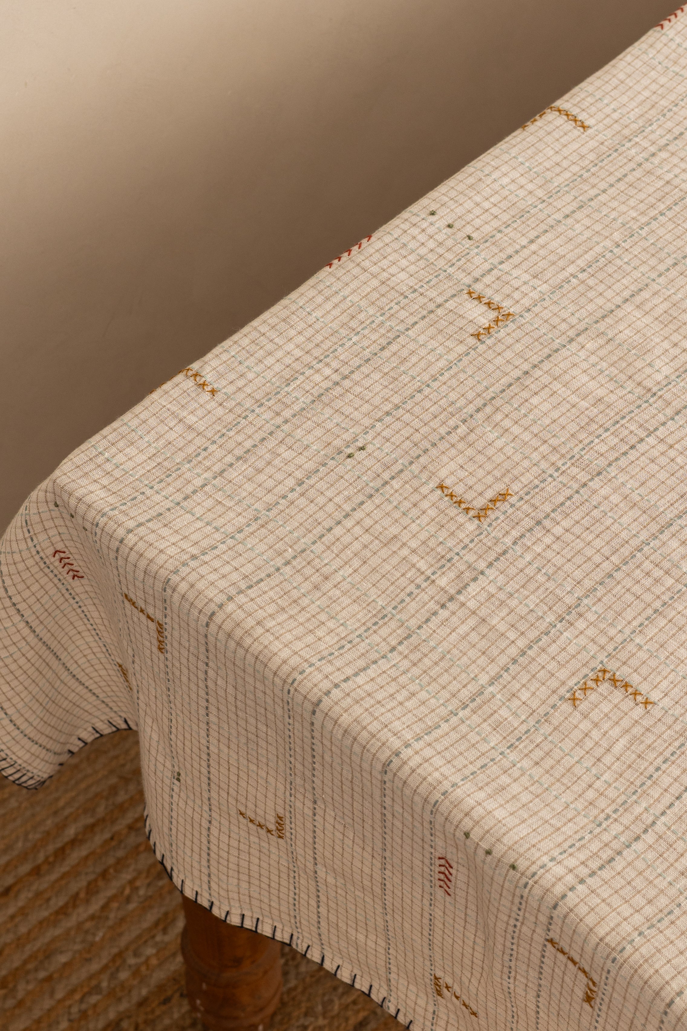 Linen Tetris Tablecloth