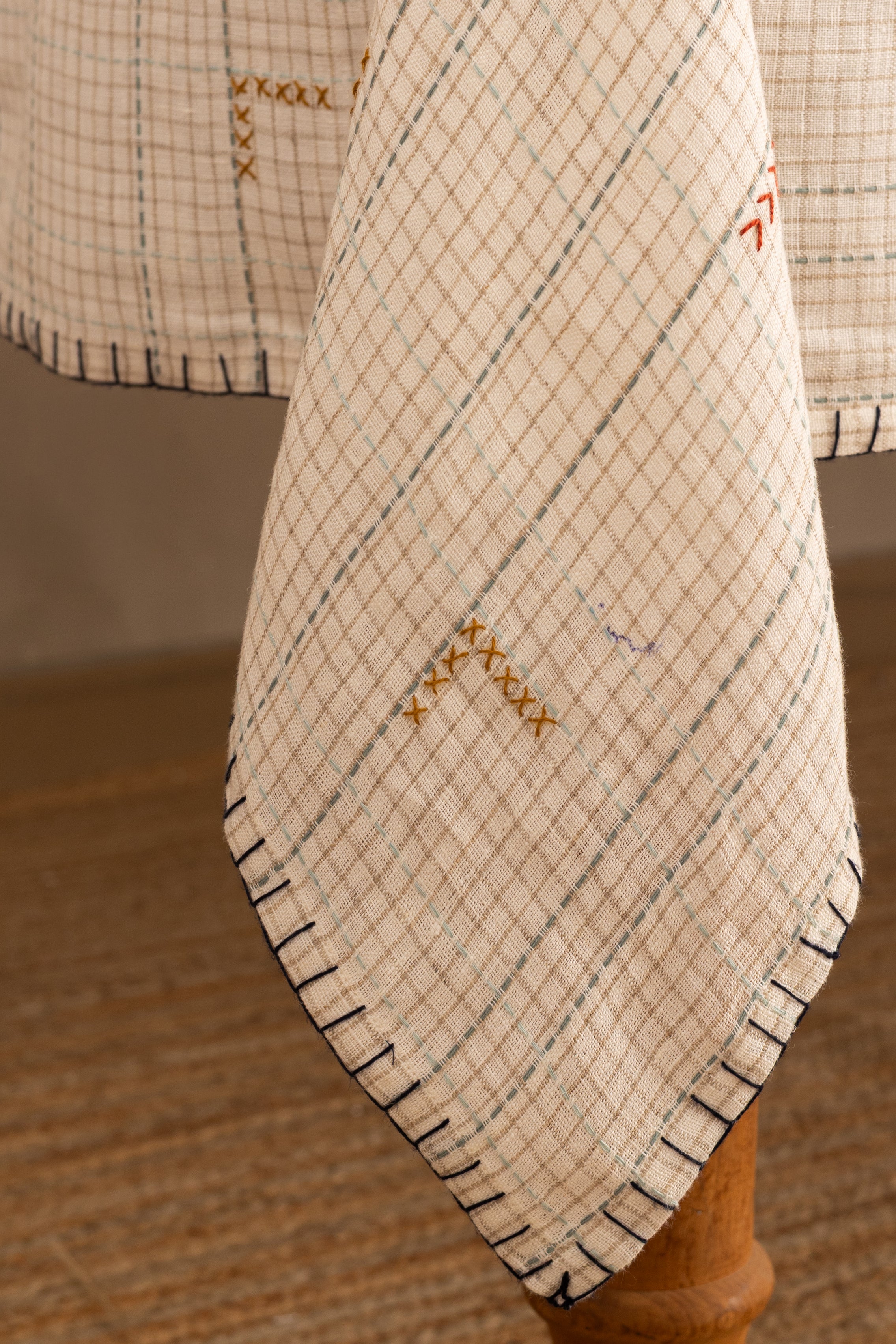 Linen Tetris Tablecloth