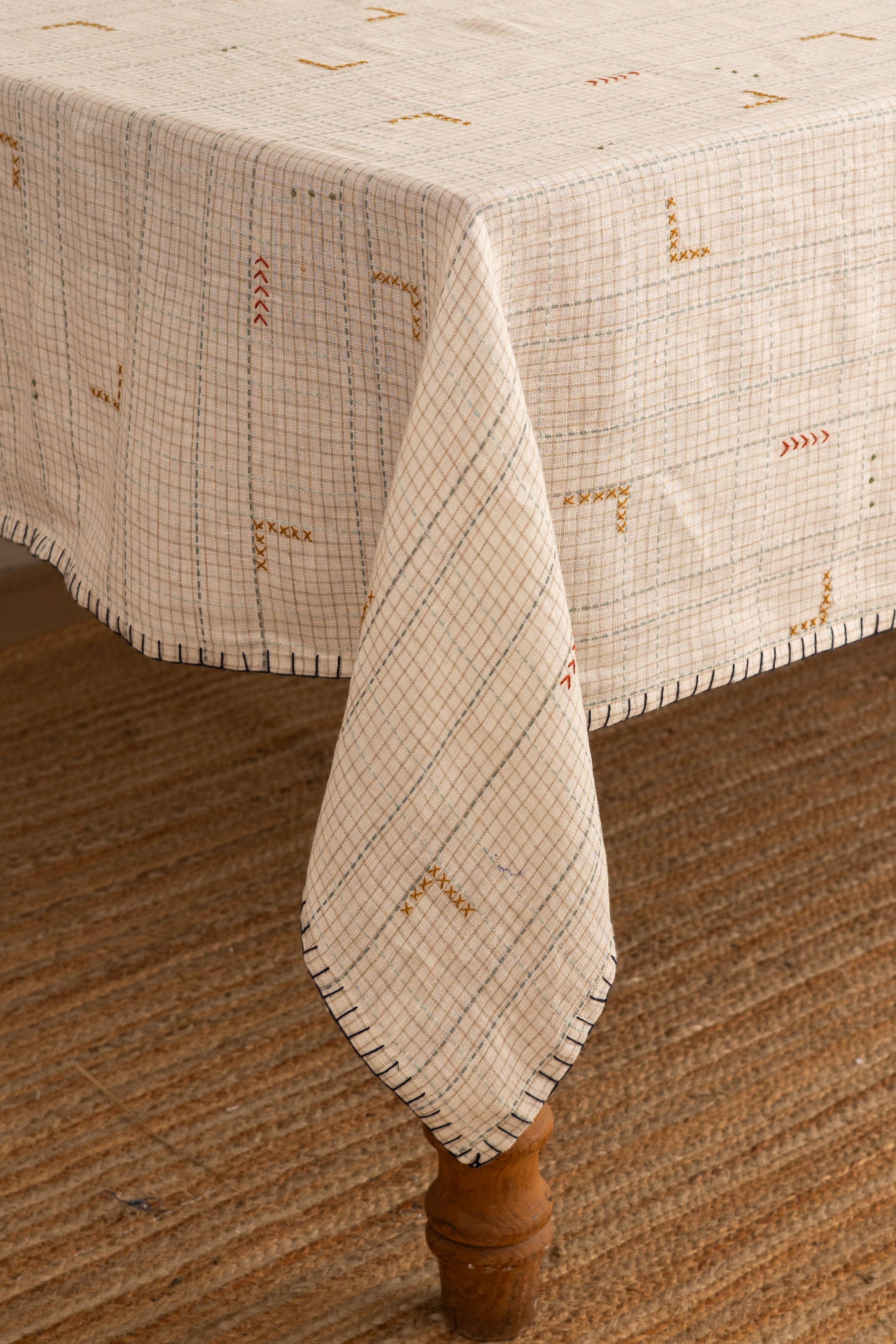 Linen Tetris Tablecloth