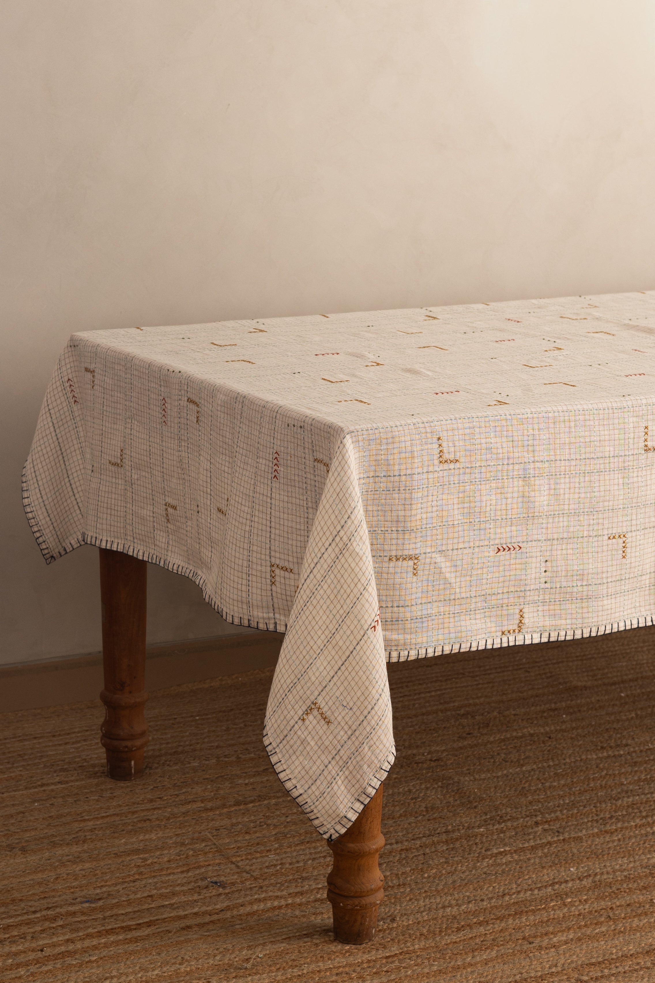 Linen Tetris Tablecloth