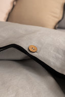 Linen Black Needled Duvet Cover