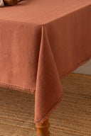 Linen Fringe Me Kantha Tablecloth