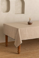 Linen Grey Needled Tablecloth