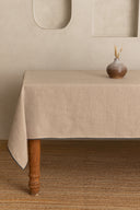 Linen Grey Needled Tablecloth