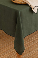 Linen Black Needled Tablecloth