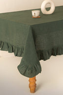 Linen Ruffle Medley Tablecloth