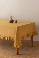 Linen Ruffle Medley Tablecloth