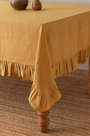Linen Ruffle Medley Tablecloth