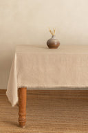 Linen Fringe Me Good Tablecloth