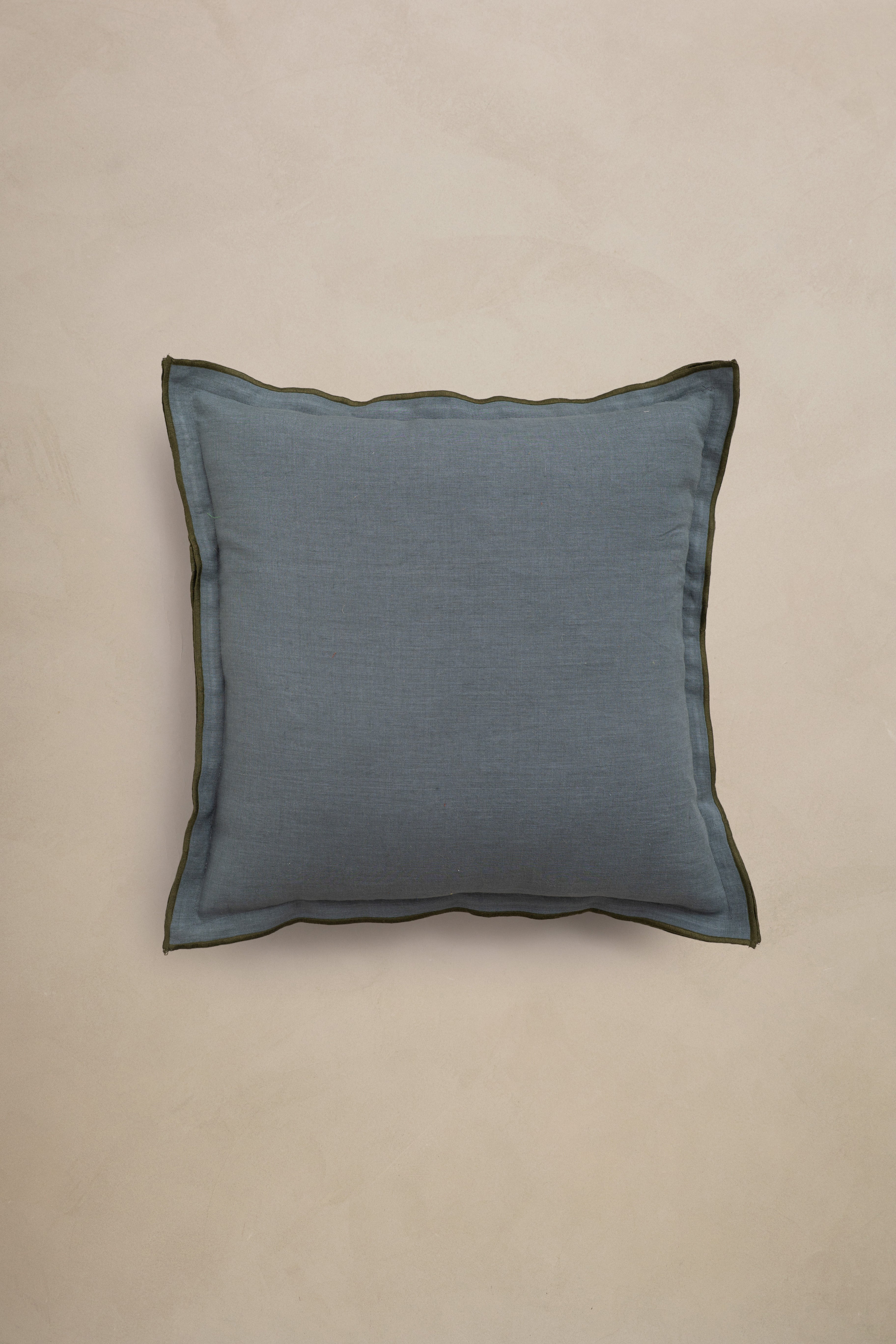Linen Green Needled Cushion Cover