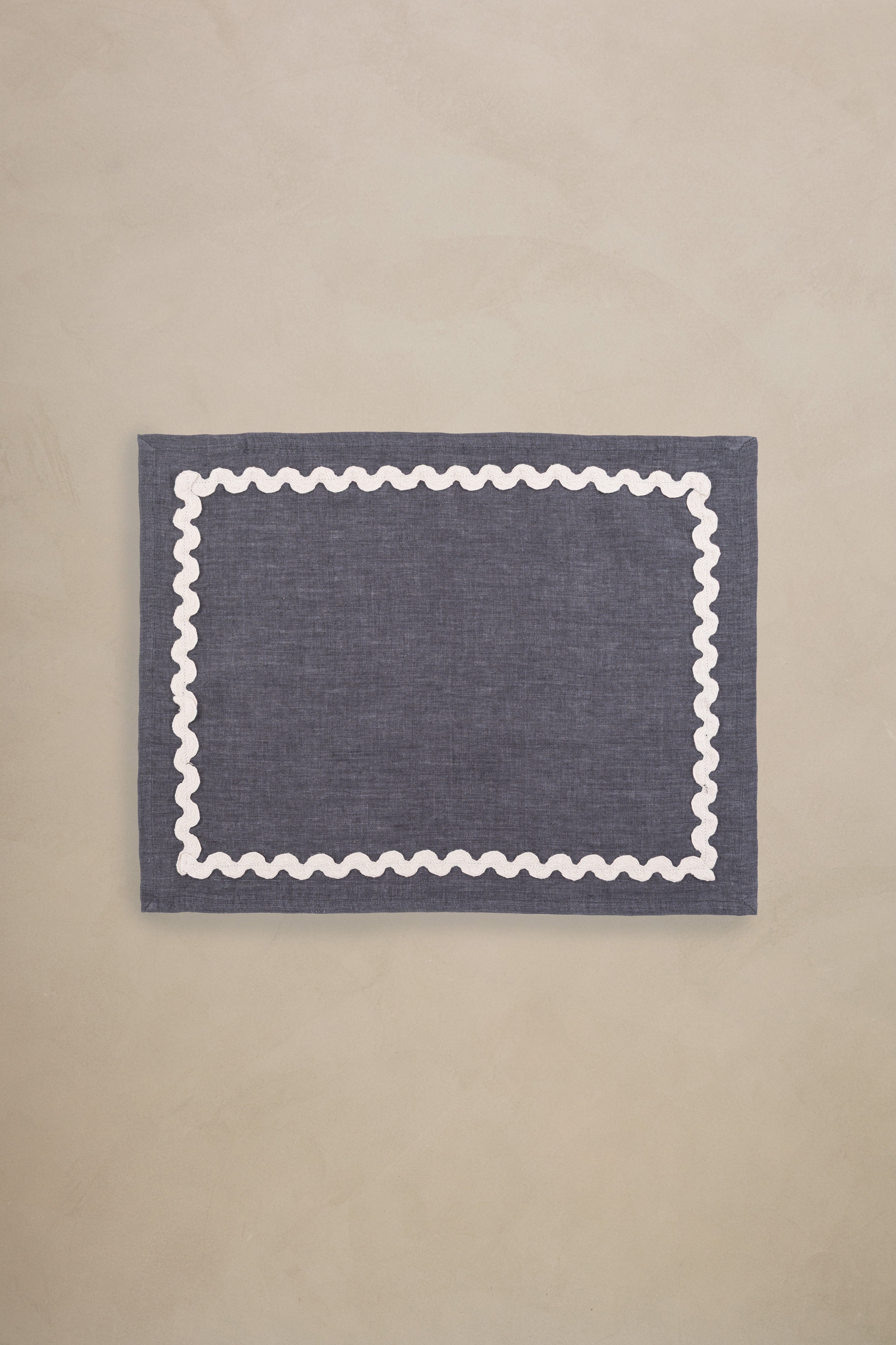 Linen Natural Lace Placemat Set