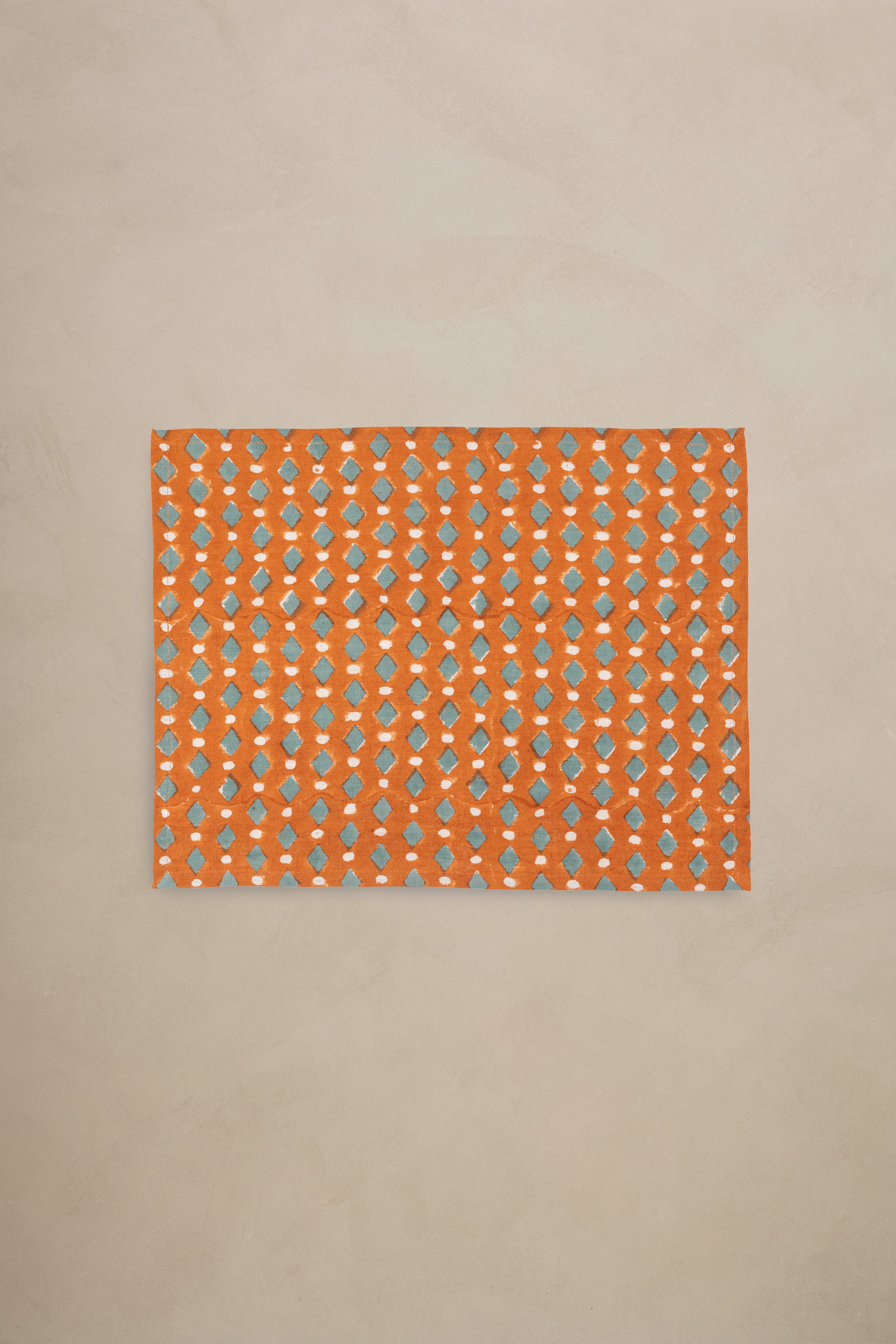 Linen Lozenge Placemat Set