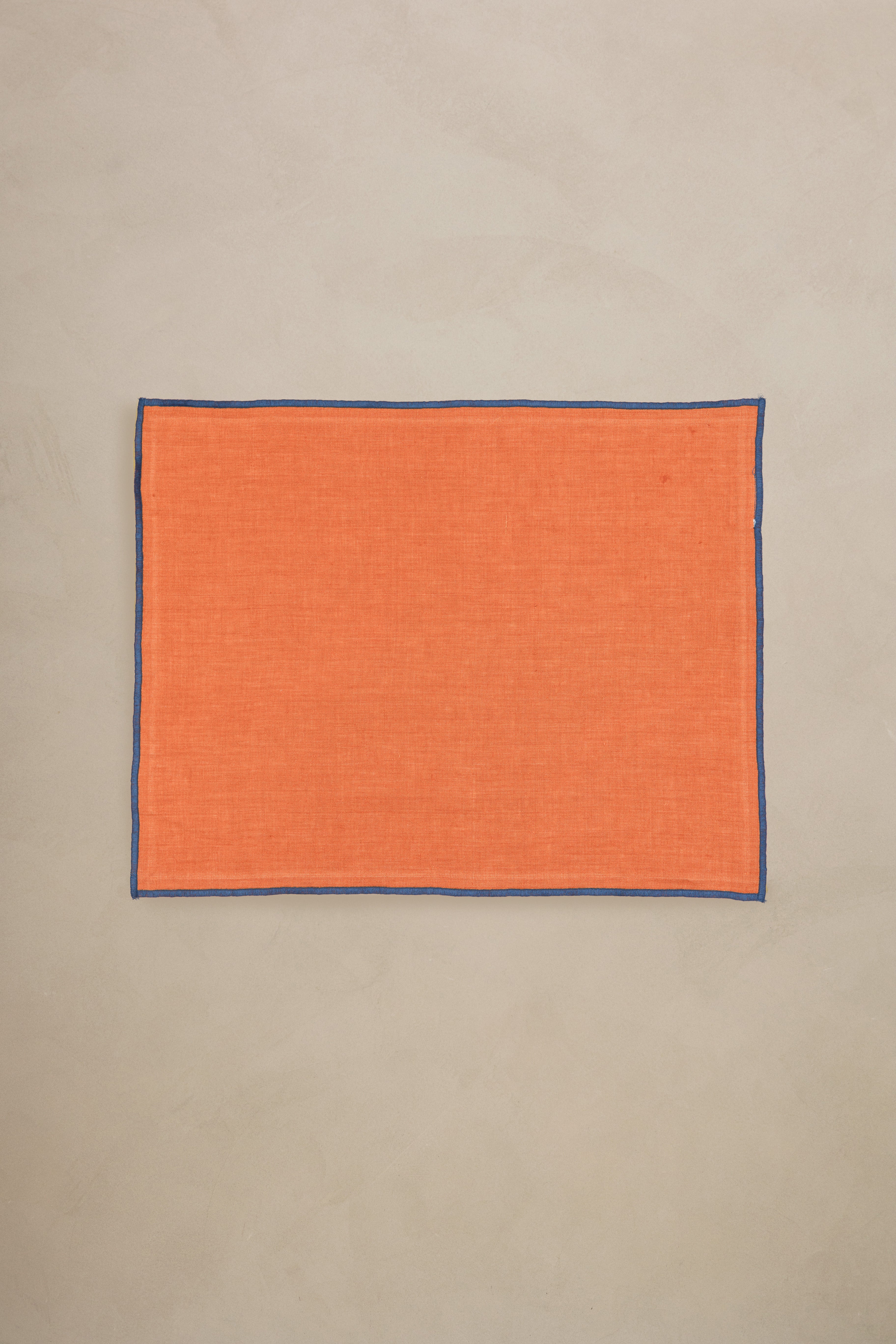 Linen Blue Needled Placemat Set