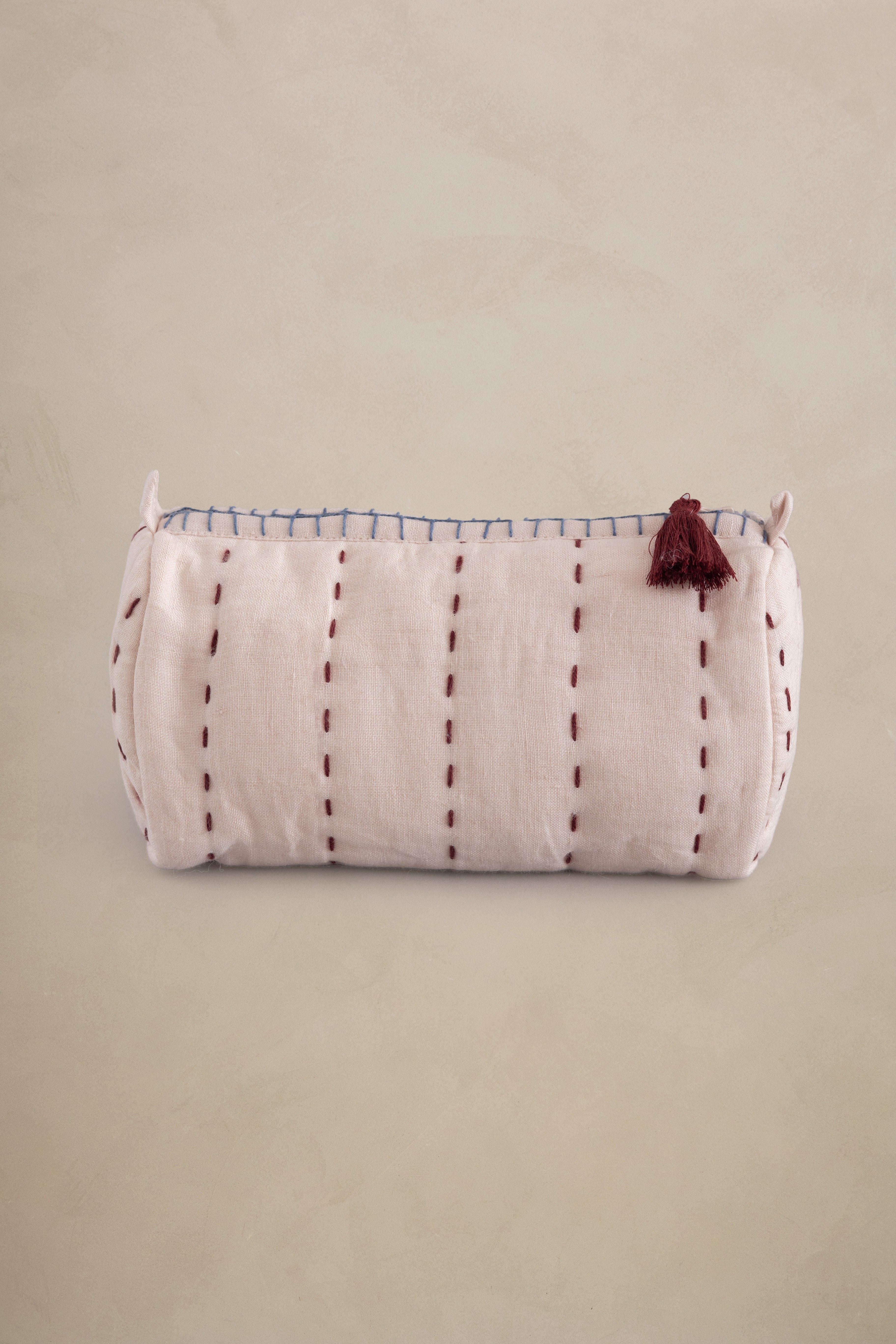 Linen Jasper Quilted Pouch