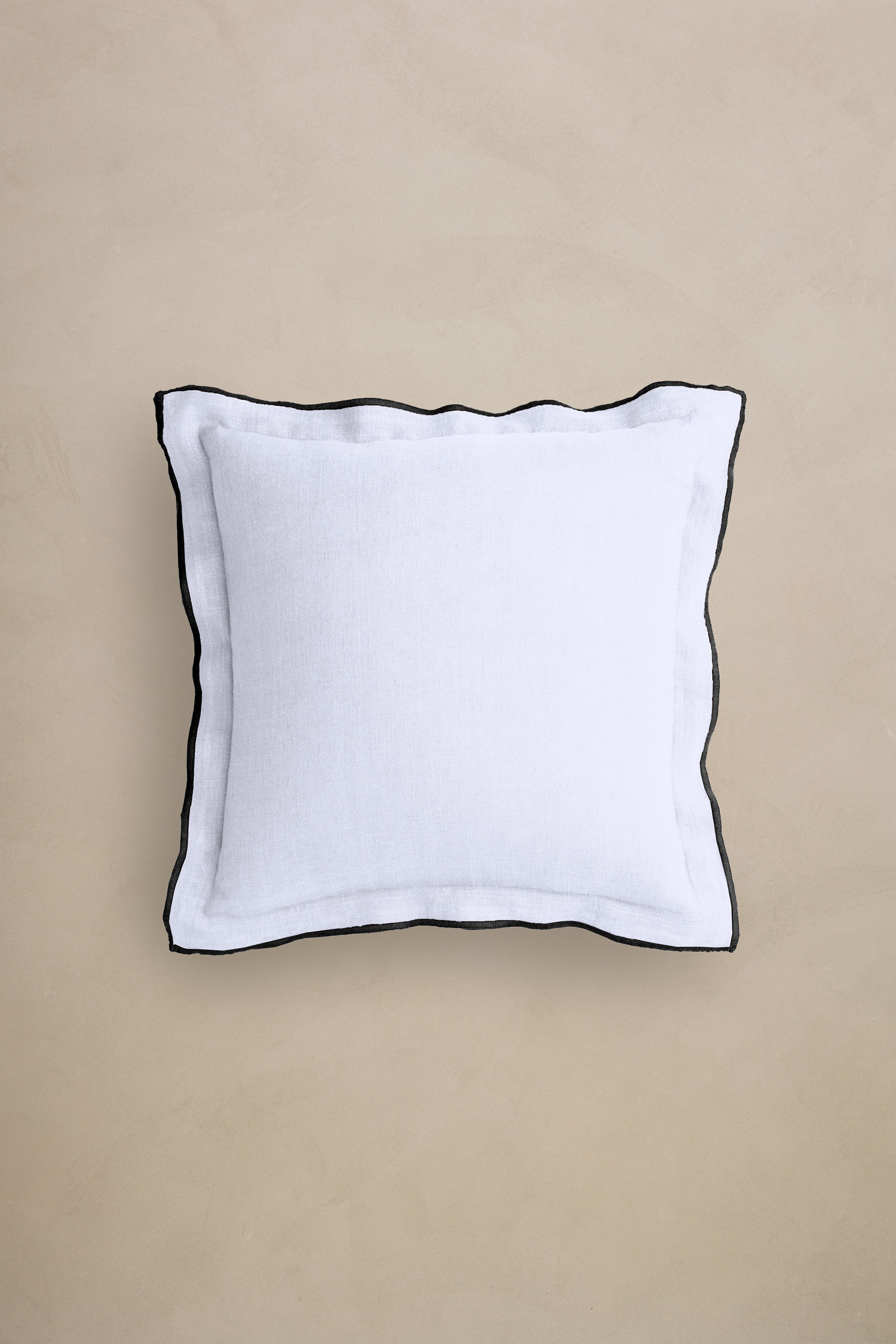 Linen Black Needled Cushion Cover