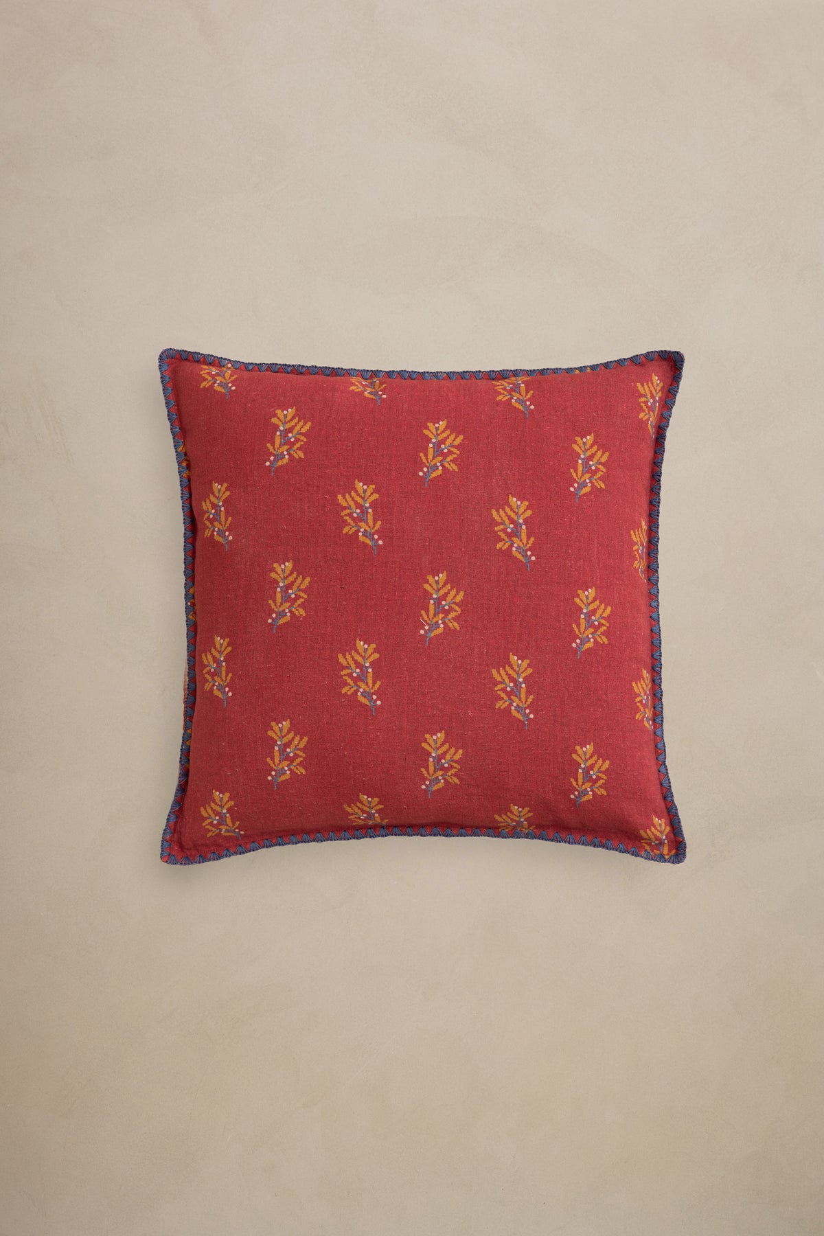 Linen Holly Cushion Cover
