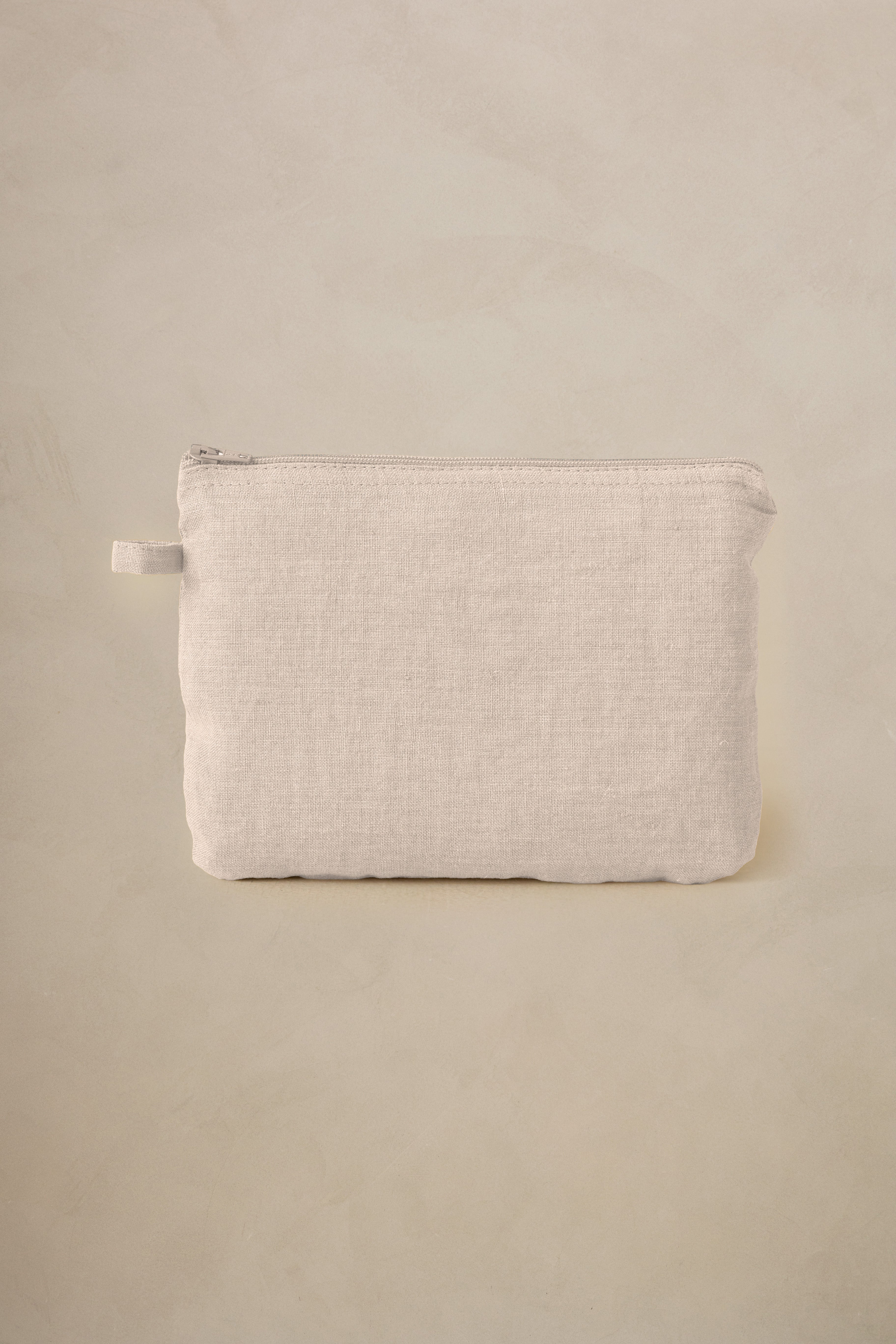 Linen Slumber Solid Small Pouch