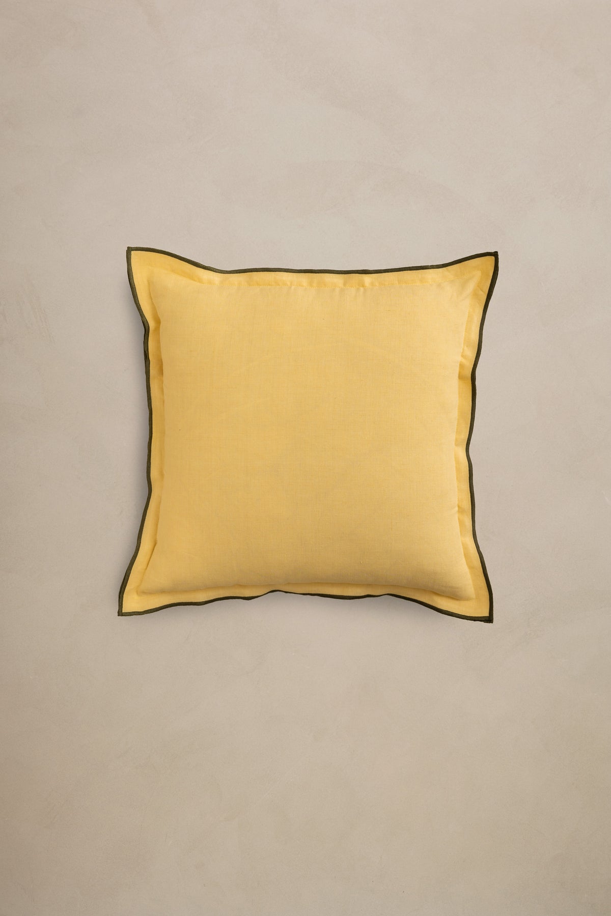 Linen Green Needled Cushion Cover