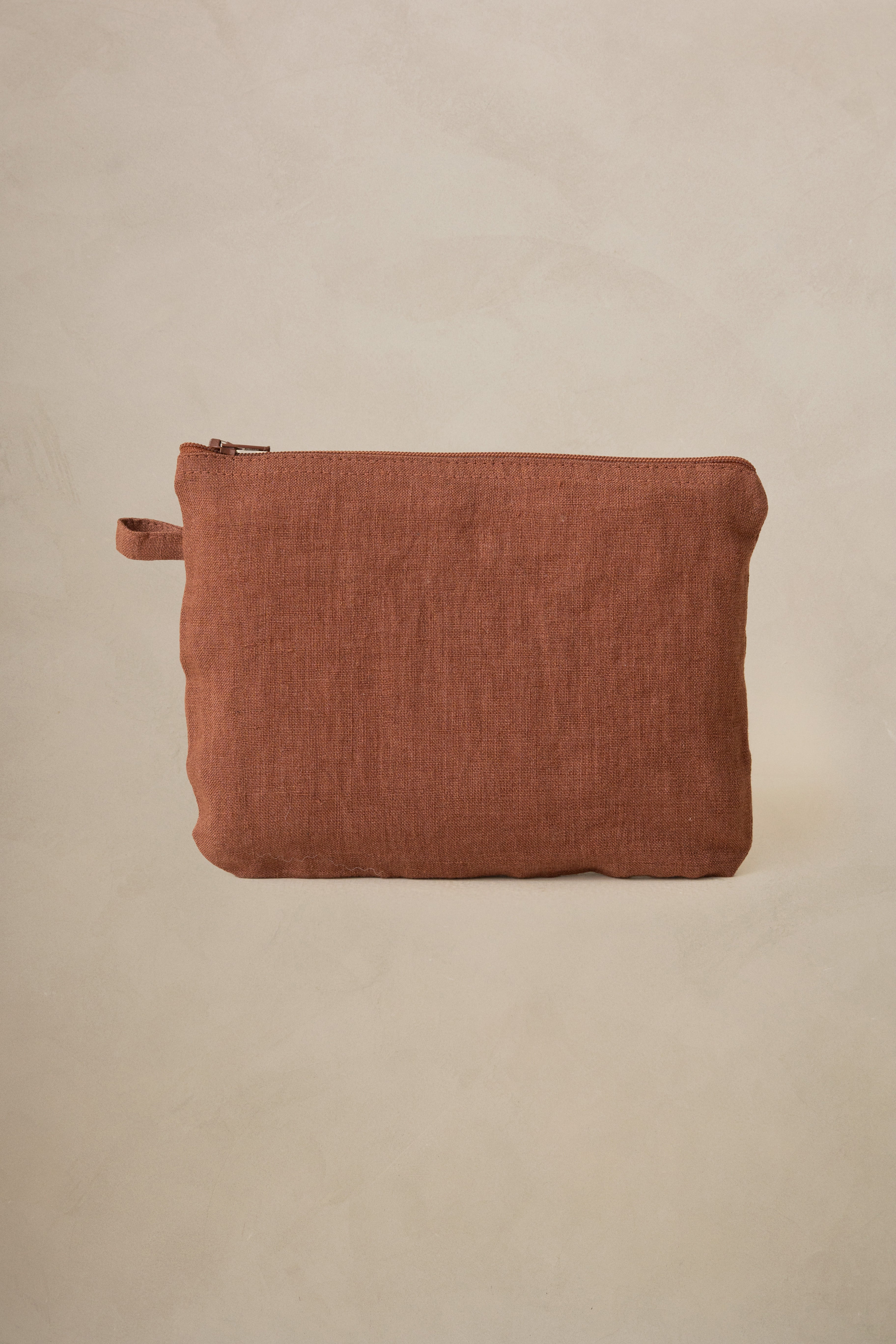 Linen Slumber Solid Small Pouch