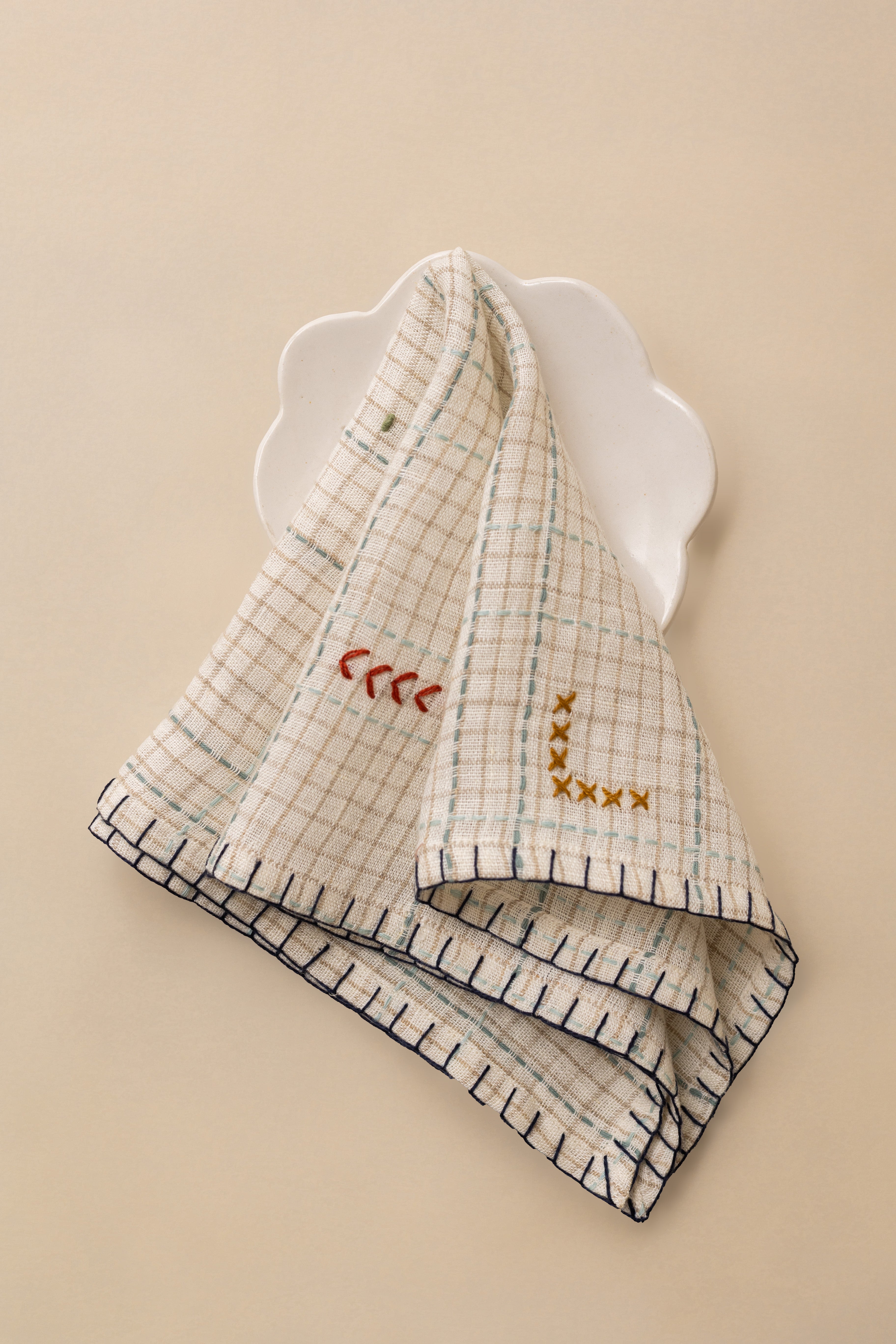Linen Tetris Napkin Set