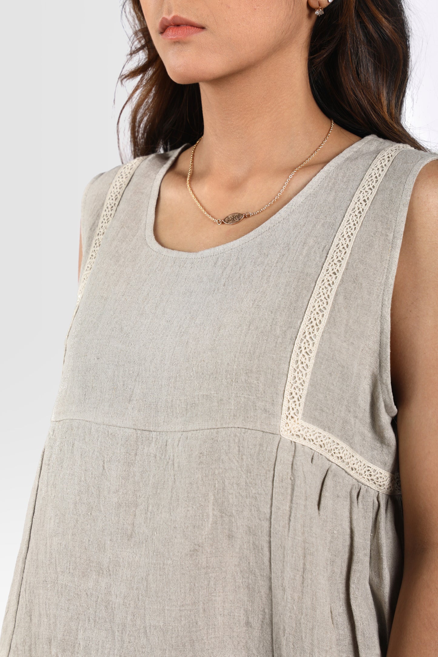 Linen Crystal Top