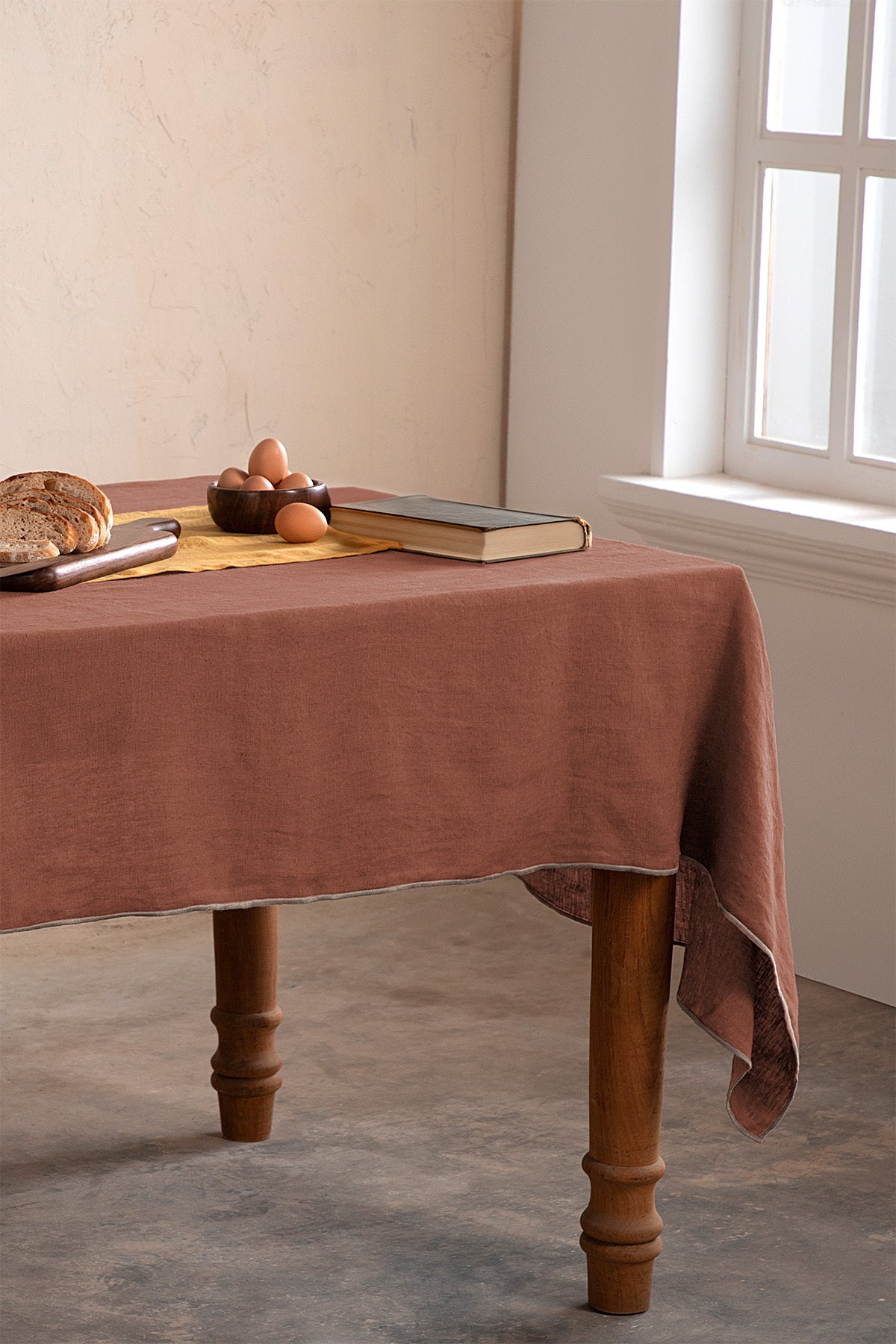 Linen Natural Needled Tablecloth