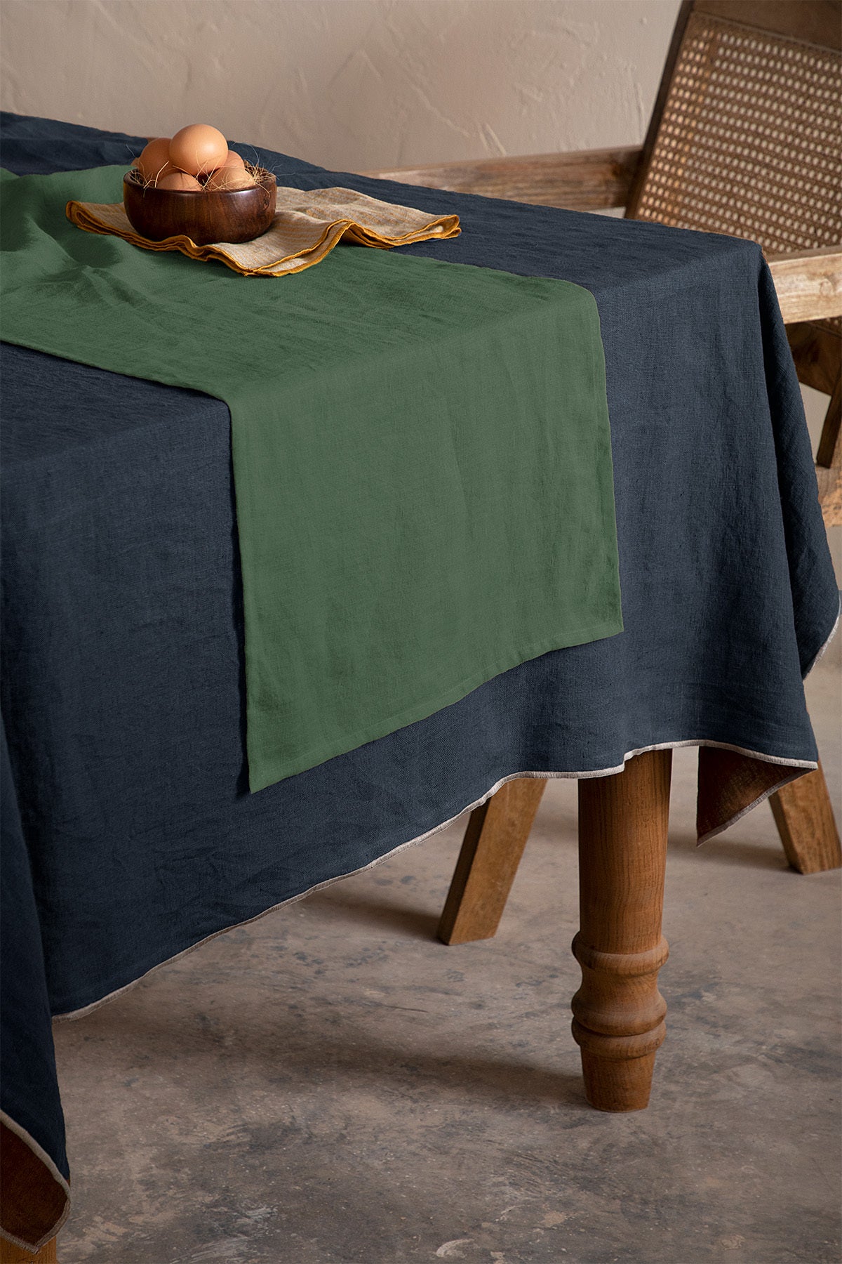 Linen Slumber Solid Table Runner