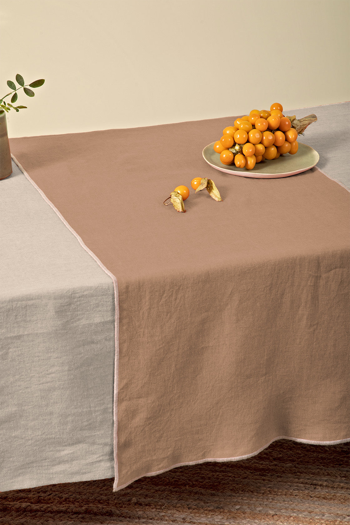 Linen Natural Needled Table Runner