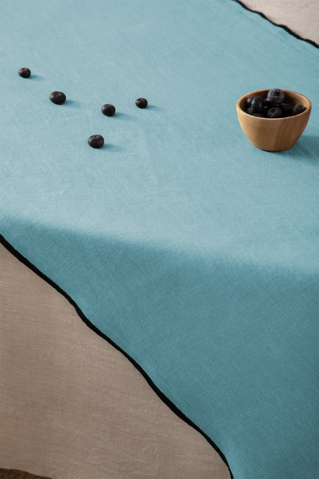 Linen Black Needled Table Runner