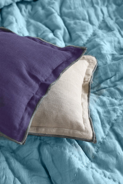 Linen Grey Needled Cushion Cover