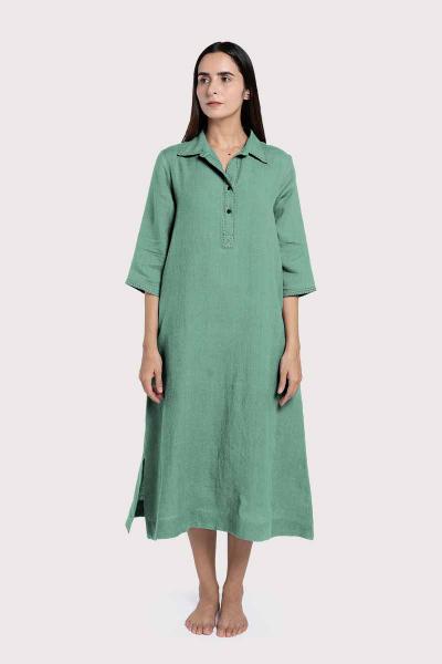 Linen Petunia Shirt Dress