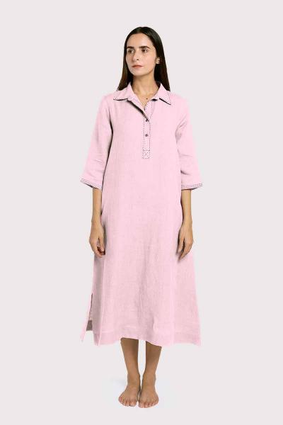 Linen Petunia Shirt Dress