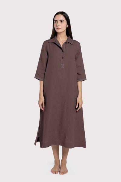 Linen Petunia Shirt Dress