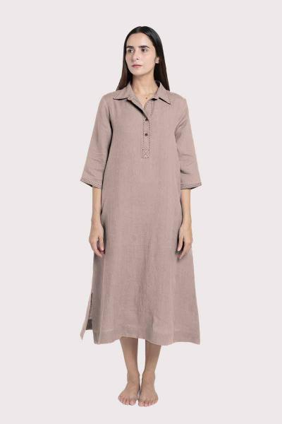 Linen Petunia Shirt Dress