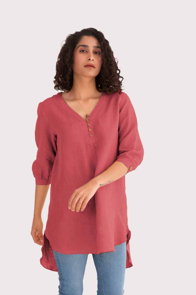 Linen Primrose Top