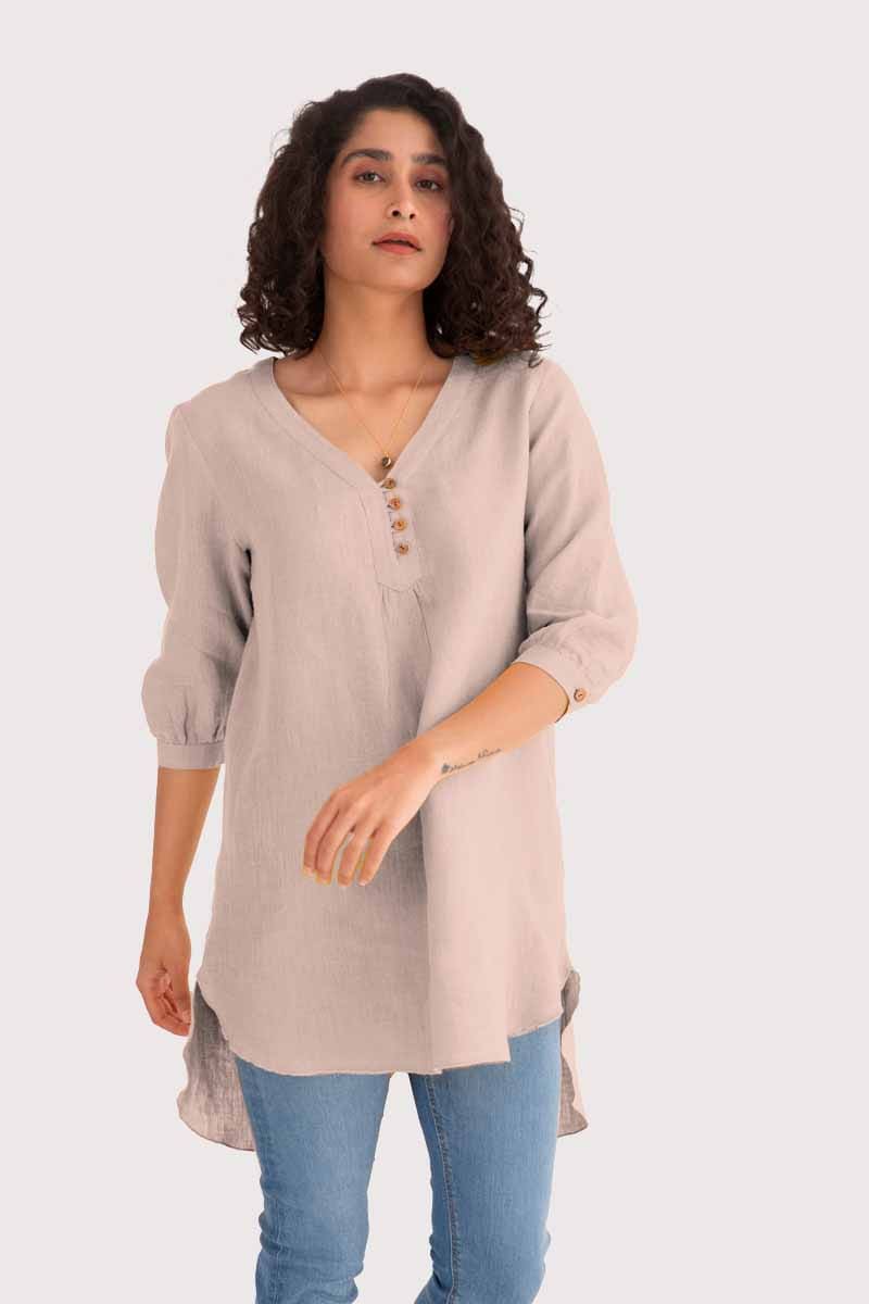 Linen Primrose Top