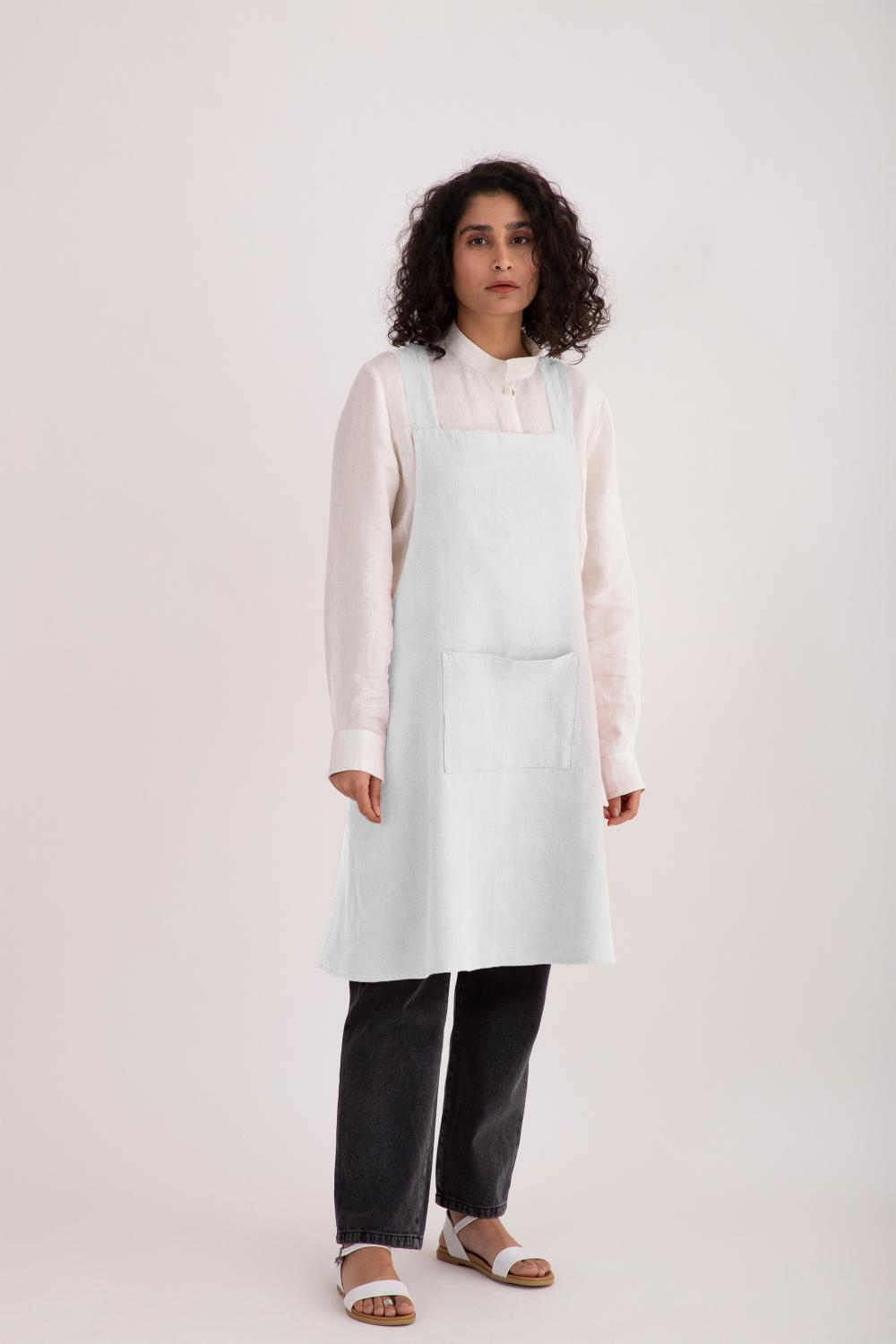 Linen Cross Back Apron