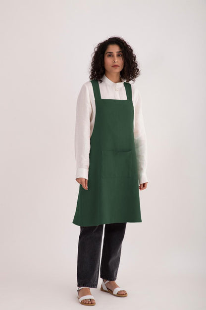 Linen Cross Back Apron