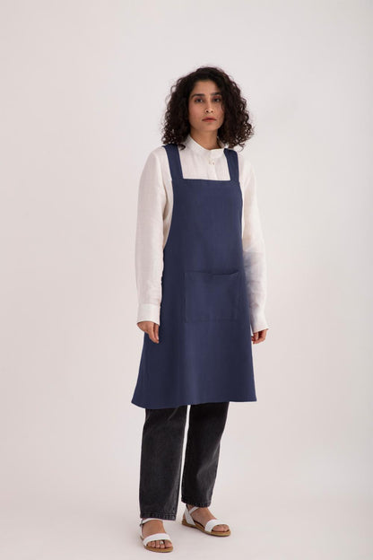 Linen Cross Back Apron