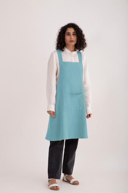 Linen Cross Back Apron