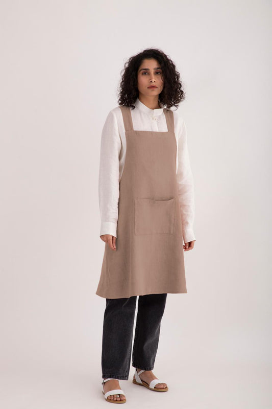 Linen Cross Back Apron