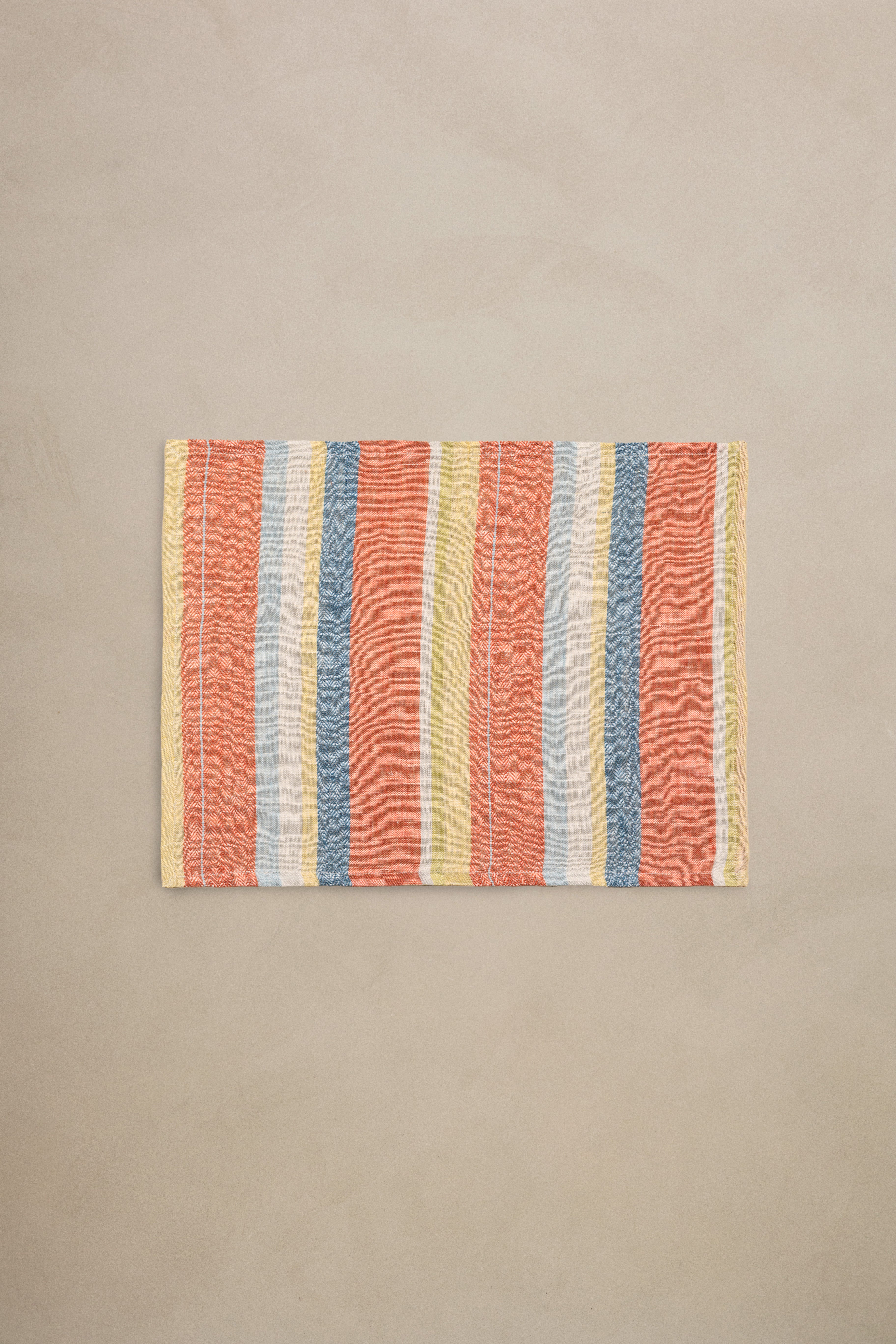 Linen Cadence Placemat Set Cadence Orange