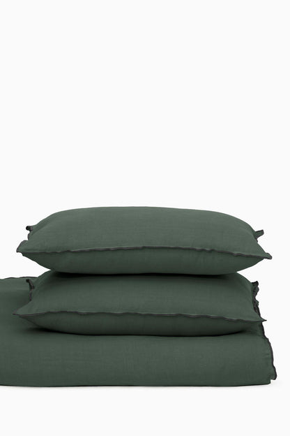 Linen Black Needled Duvet Cover