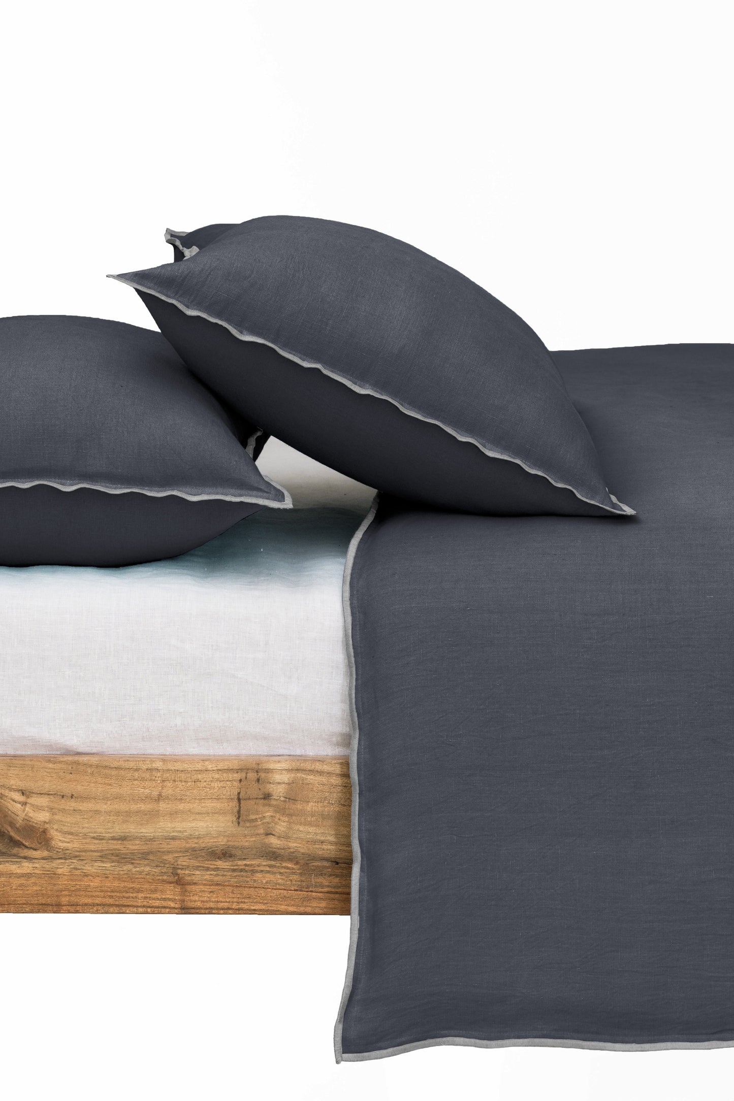 Linen Grey Needled Duvet Cover Set