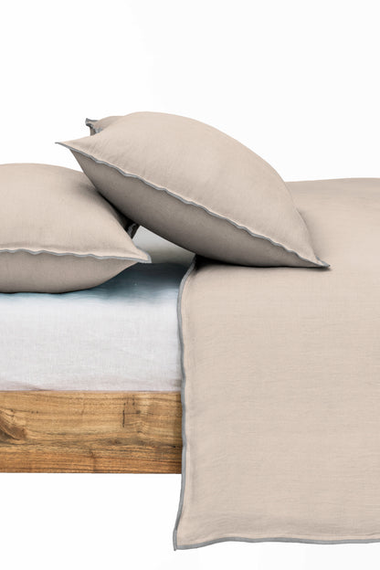 Linen Grey Needled Duvet Cover Set