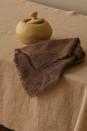 Linen Fringe Me Kantha Napkin Set