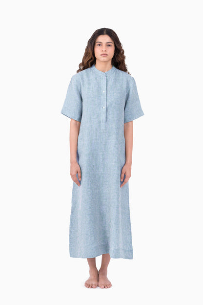 Linen Rosette Dress