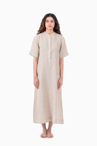 Linen Rosette Dress