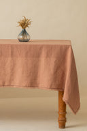 Linen Fringe Me Kantha Tablecloth