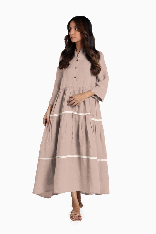 Linen Eve Maxi Dress-Muted Mocha